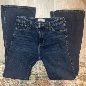 Abercrombie & Fitch Vintage Flare High-Rise Dark Indigo Jeans